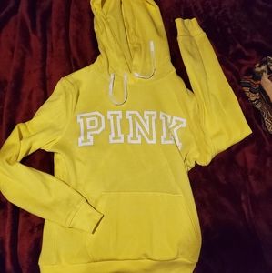 PINK Victoria Secret Never Worn Yellow Hoodie